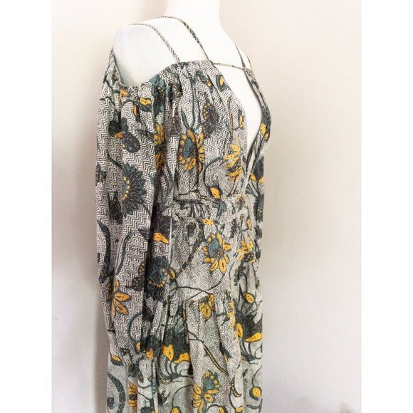 Ulla Johnson Tahlia Boho Maxi Dress SZ S Yellow Floral - Picture 7 of 16